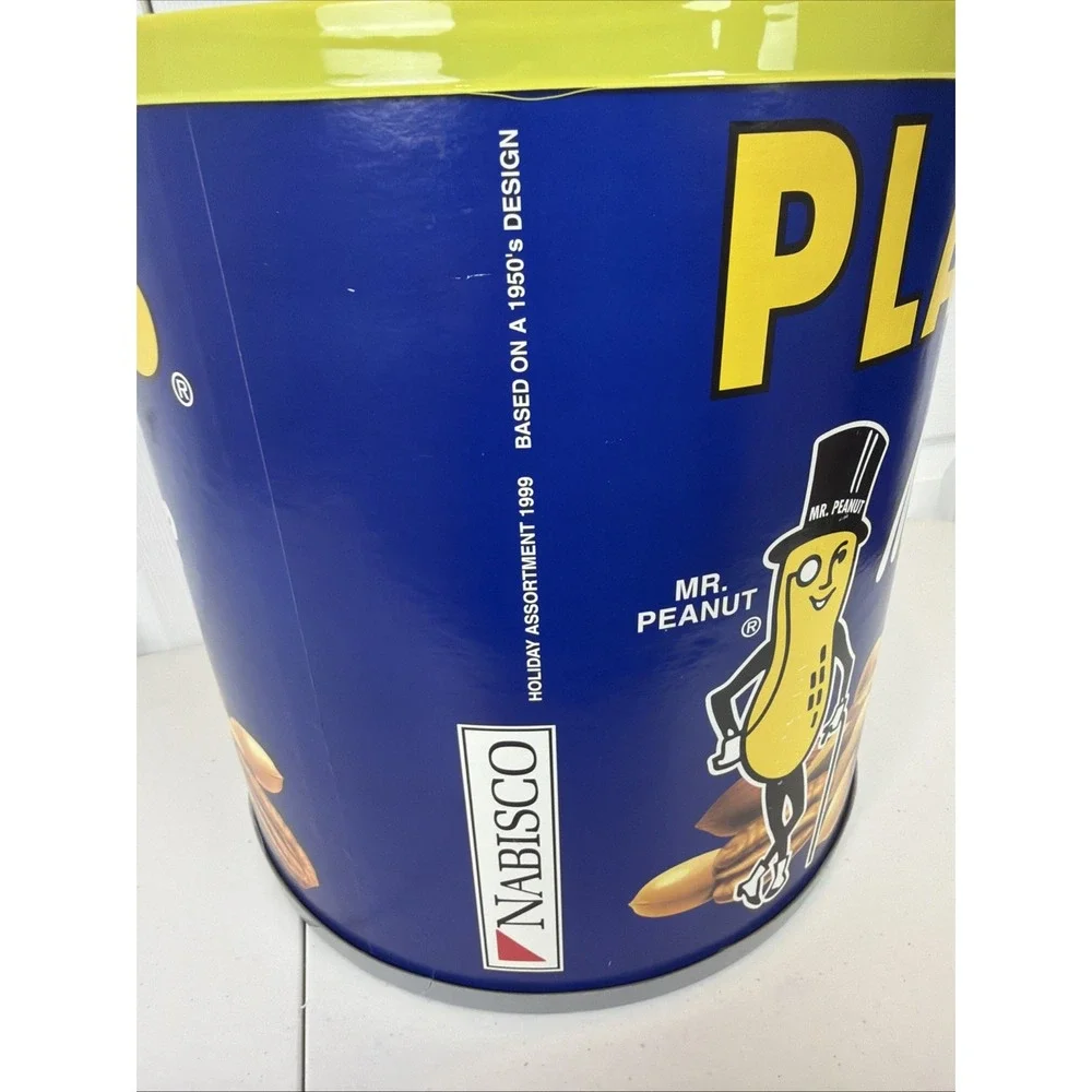Planters Mr. Peanut Store Display Cocktail Peanuts Cardboard Can VTG 15